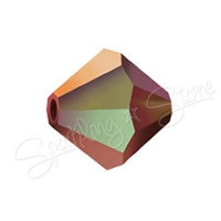 Swarovski 5328 Dark Red Coral AB (396 AB)