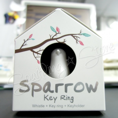 Sparrow Whistle Bird Key Ring & keyholder