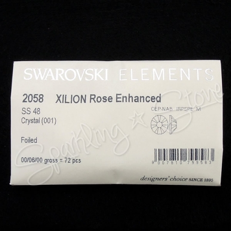 Swarovski Flat Backs (No Hotfix) 2058 SS48 Clear Crystal 001