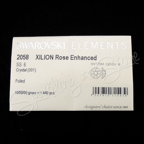 Swarovski Flat Backs (No Hotfix) 2058 SS6 Clear Crystal 001
