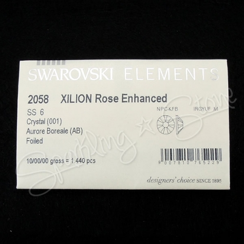 Swarovski Flat Backs (No Hotfix) 2058 SS6 Crystal 001AB