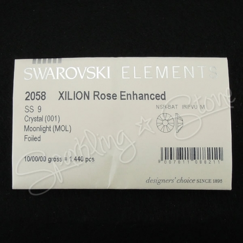 Swarovski Flat Backs (No Hotfix) 2058 SS9 Crystal Moonlight 001MOL