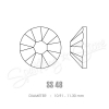 Swarovski Flat Backs (No Hotfix) 2058 SS48 Clear Crystal 001